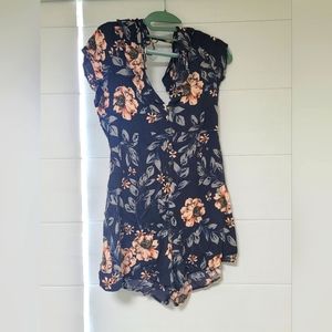 Floral romper, S, New w/tag